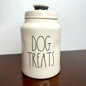 Rae Dunn DOG TREATS Unique Canister Ceramic Perfectly Perfect Imperfections